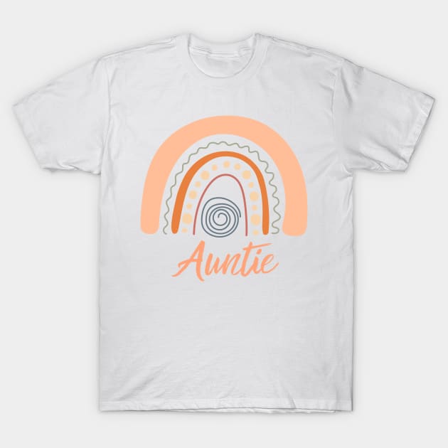 Auntie Rainbow Design T-Shirt by Southern Borealis